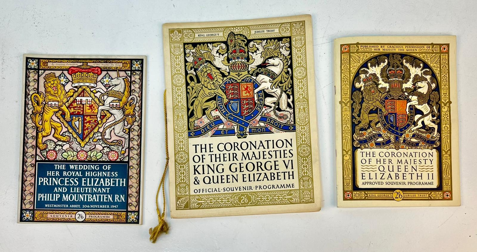 Three Very Collectable Original Royal Souvenir Programs. To include: The Coronation of King George