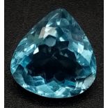 A 6.80ct Natural, Pear Shape, Blue Topaz. Comes with GLI Certificate.