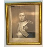 A Rare Very Good Condition Antique Gilt Framed and Glazed Engraving of Napoleon 50x40cm.