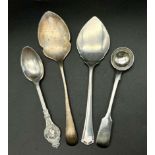 Four Antique 925 Silver Spoons - Including a King Edward VIII Coronation spoon. 49g total weight.