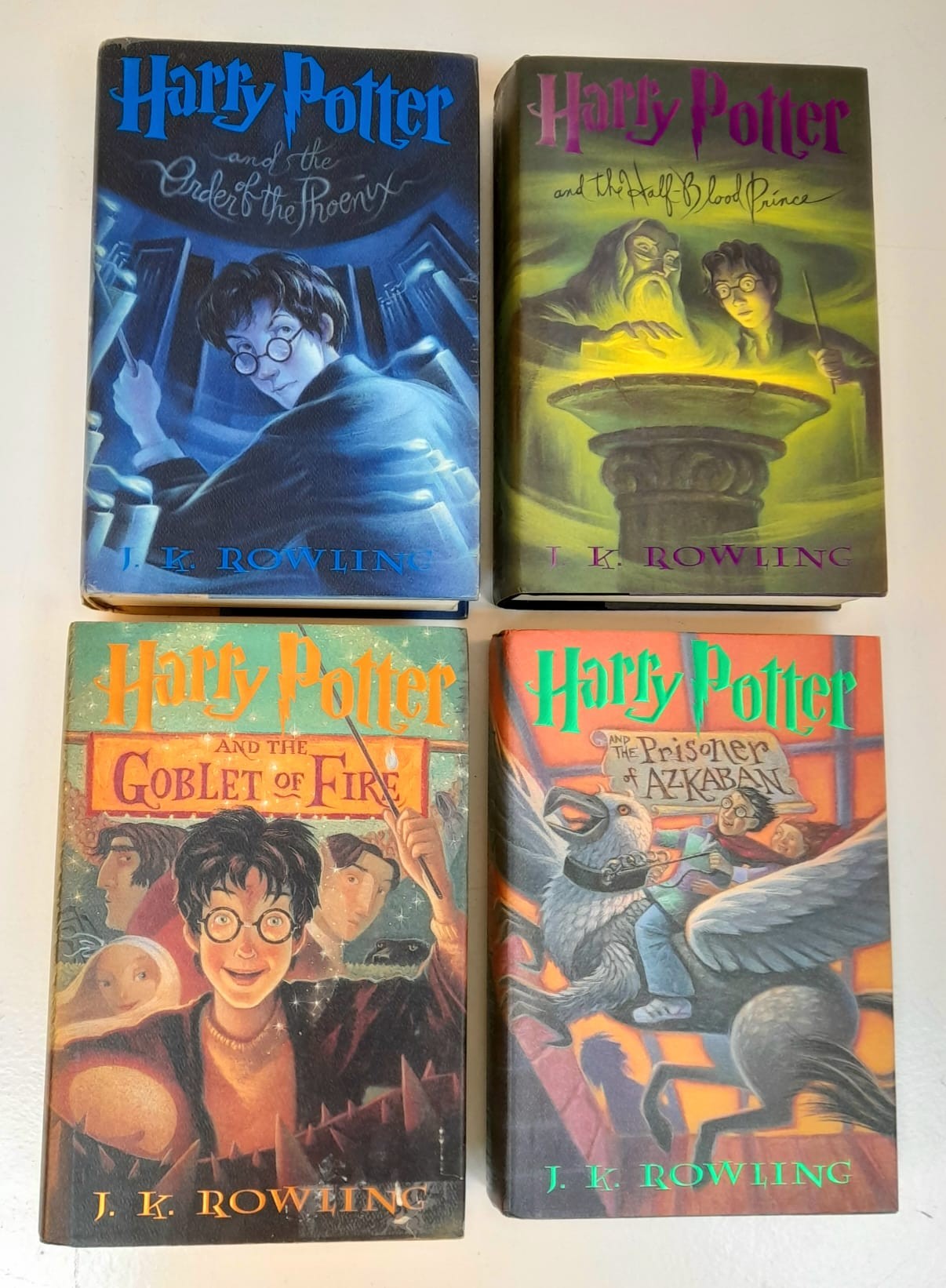 A Parcel of 4 Scarce American Hardback First Edition Harry Potter Books Comprising; Harry Potter and