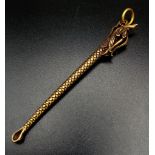 A rare find: An Asian -probably Chinese- antique bronze, “ear spoon”, very ornate in the shape of