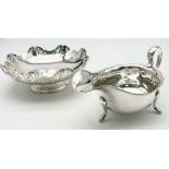 A Solid Silver Bowl with Pierced Decoration, E Viner, Sheffield 1962, Diameter 15cm, Weight 168