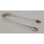 A Rare Pair of George Nangle 925 Silver Tongs. Hallmarks for London 1800. 14cm. 32.64g