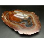 A Large Agate Slice Comprising of a Multitude of Colours. Quite the paperweight! 22 x 13cm.