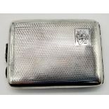 A Very nice Sterling Silver Cigarette Case Hallmarked to Fredrick Field Birmingham 1926. 33.50G