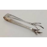 A Pair of 1936 Small 925 Silver Sugar Tongs with Chicken Feet! Birmingham hallmarks for I.S.