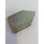 Vintage hallmarked SILVER MONEY CLIP Having attractive engine turned design. 4.2 cm.