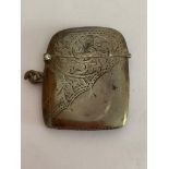 Antique SILVER VESTA Having hallmark for Birmingham 1907