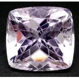 A 243.05ct Rare Size African Amethyst - Square Cushion Fancy Cut Gemstone. Comes with a GFCO