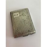 Vintage SILVER matchbook cover,having clear hallmark for Frederick Field, Birmingham 1930.