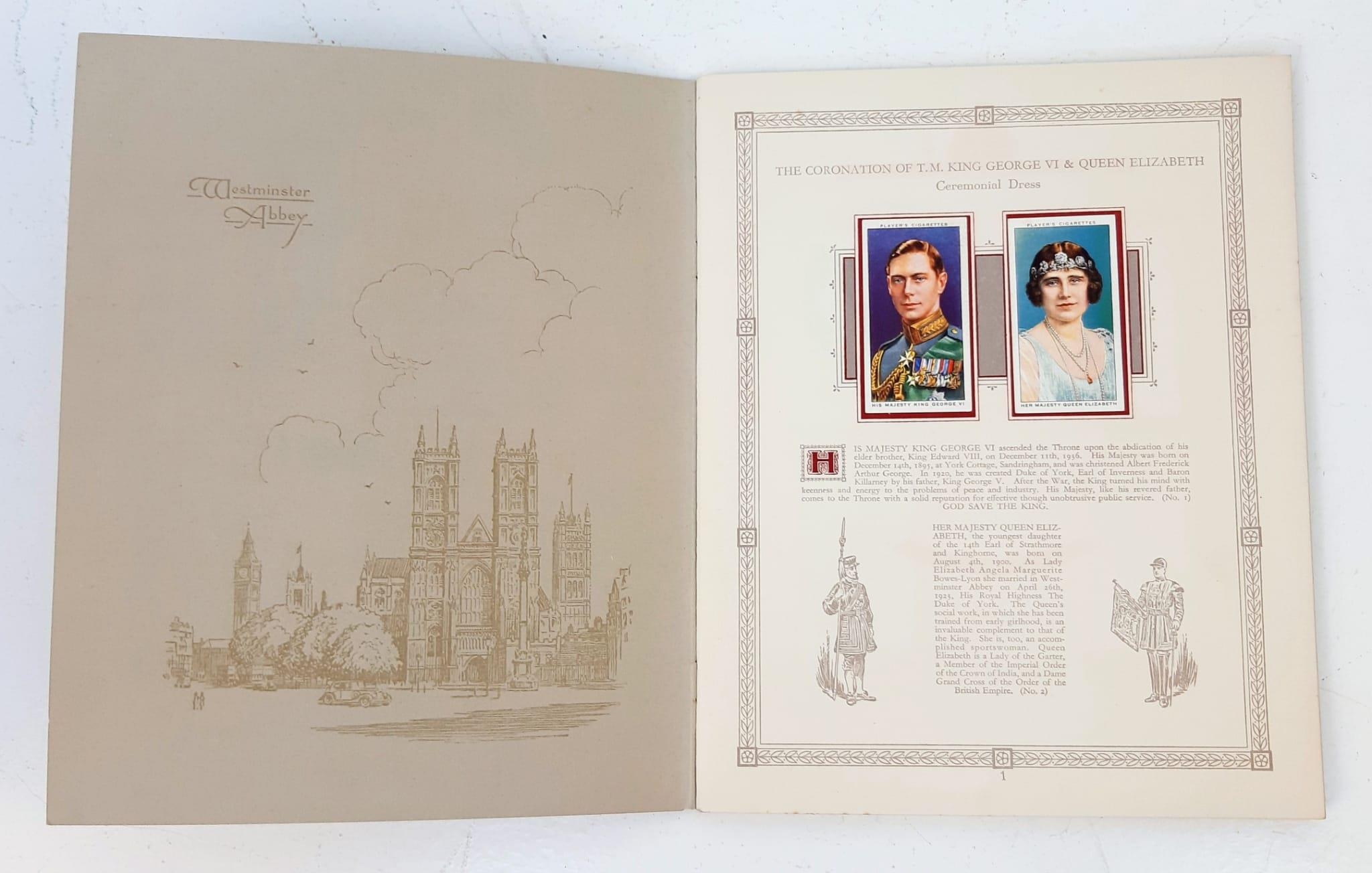 Two Rare John Player Cigarette Card Booklets of The Coronation of George VI and Queen Elizabeth. One - Image 2 of 7