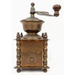 A vintage, large, brass mill in working order. Perfect for grinding coffee, pepper, etc. Height: