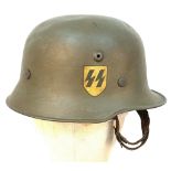 3rd Reich Waffen SS M34 Edelshalk Helmet with hand painted decals.