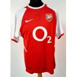 An Arsenal Football Club (Circa 2002-4) - O2 Sponsor, Kolo Toure Signed Home Shirt. Henry name and