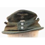 3rd Reich Waffen SS M43 Ski Cap. Period related small tear on the top. Overall good condition for
