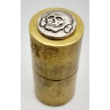 WW2 German Petrol Lighter with a Waffen SS Death Head Button on the top. No International Shipping