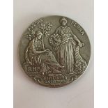 Large vintage SILVER MEDAL Awarded by the Royal Horticultural Society .Early to mid 20th century,