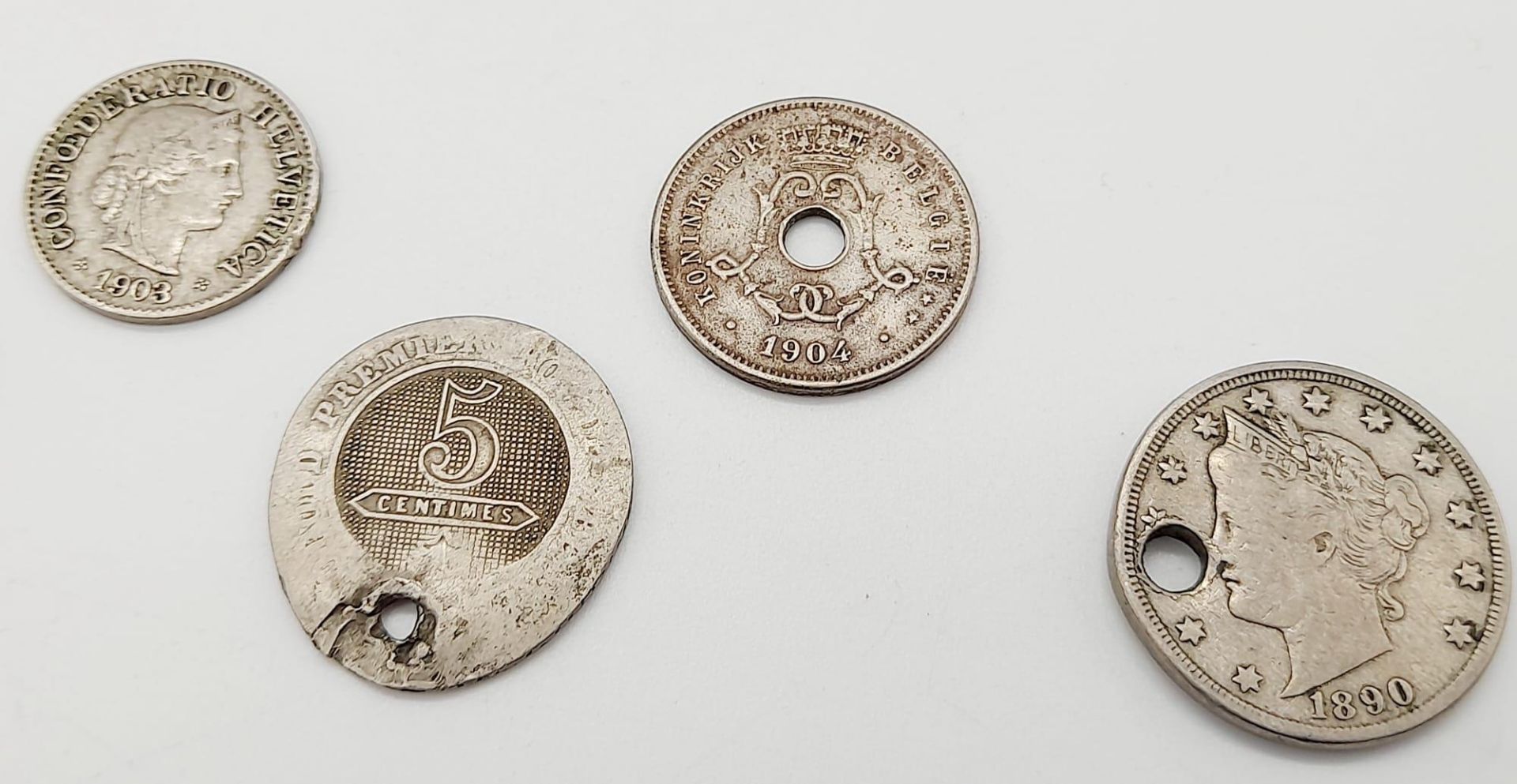 A Parcel of 8 Antique Silver Coins, Five Drilled as Pendants Comprising; 1904 Edward VII Florin - Bild 4 aus 5