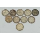A Parcel of 4 Pre-1947 Silver Shillings. Consecutive Date Run From 1932-1935 Inclusive. 1 x Very