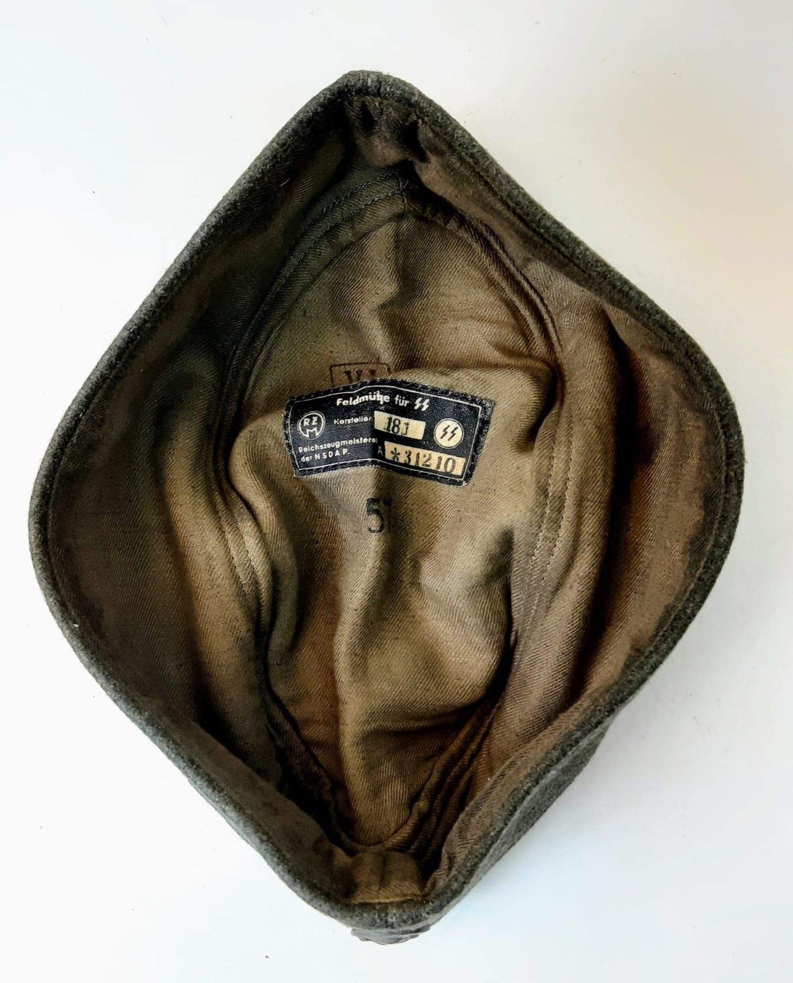 3rd Reich SSVT Side Cap Dated 1938. Amazing condition, considering it has been in a drawer for - Image 5 of 6