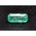 A Rare 1.05ct Step Cut Emerald from Afghanistan. Untreated, and comes with a GGI certificate.