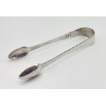 A Pair of Antique Georgian Sterling Silver Tongs. 29.5g