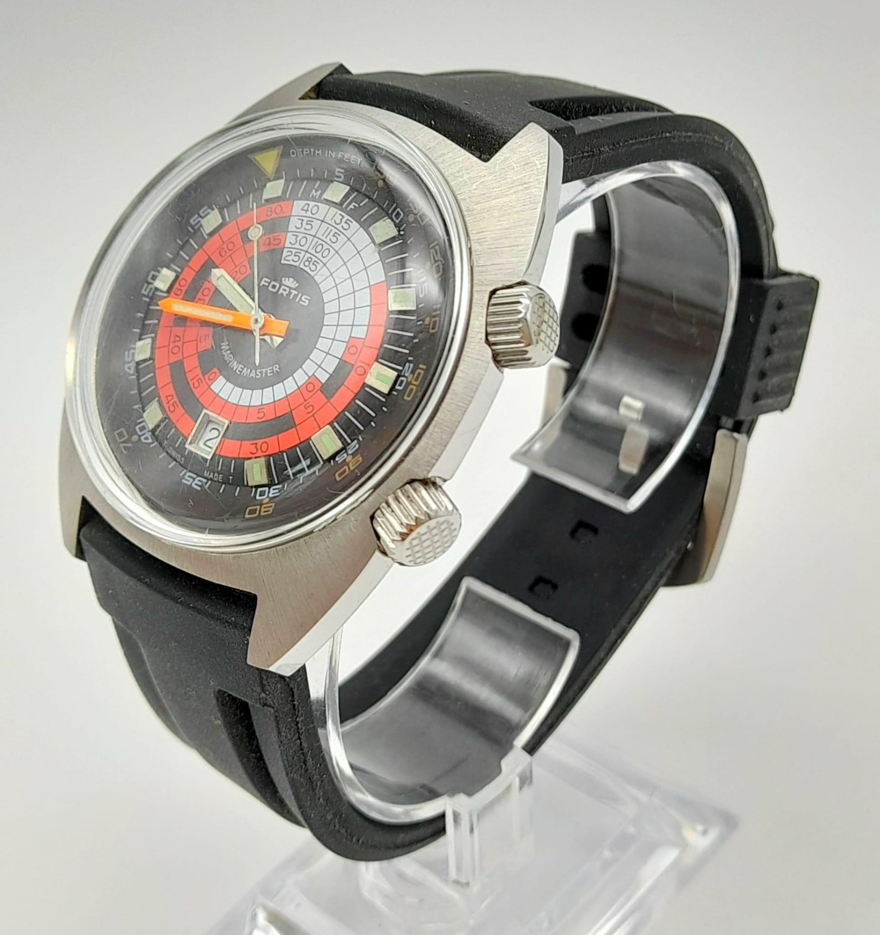 A Wonderful Fortis Marinemaster Automatic Gents Watch. Black rubber strap. Stainless steel case - - Bild 2 aus 8