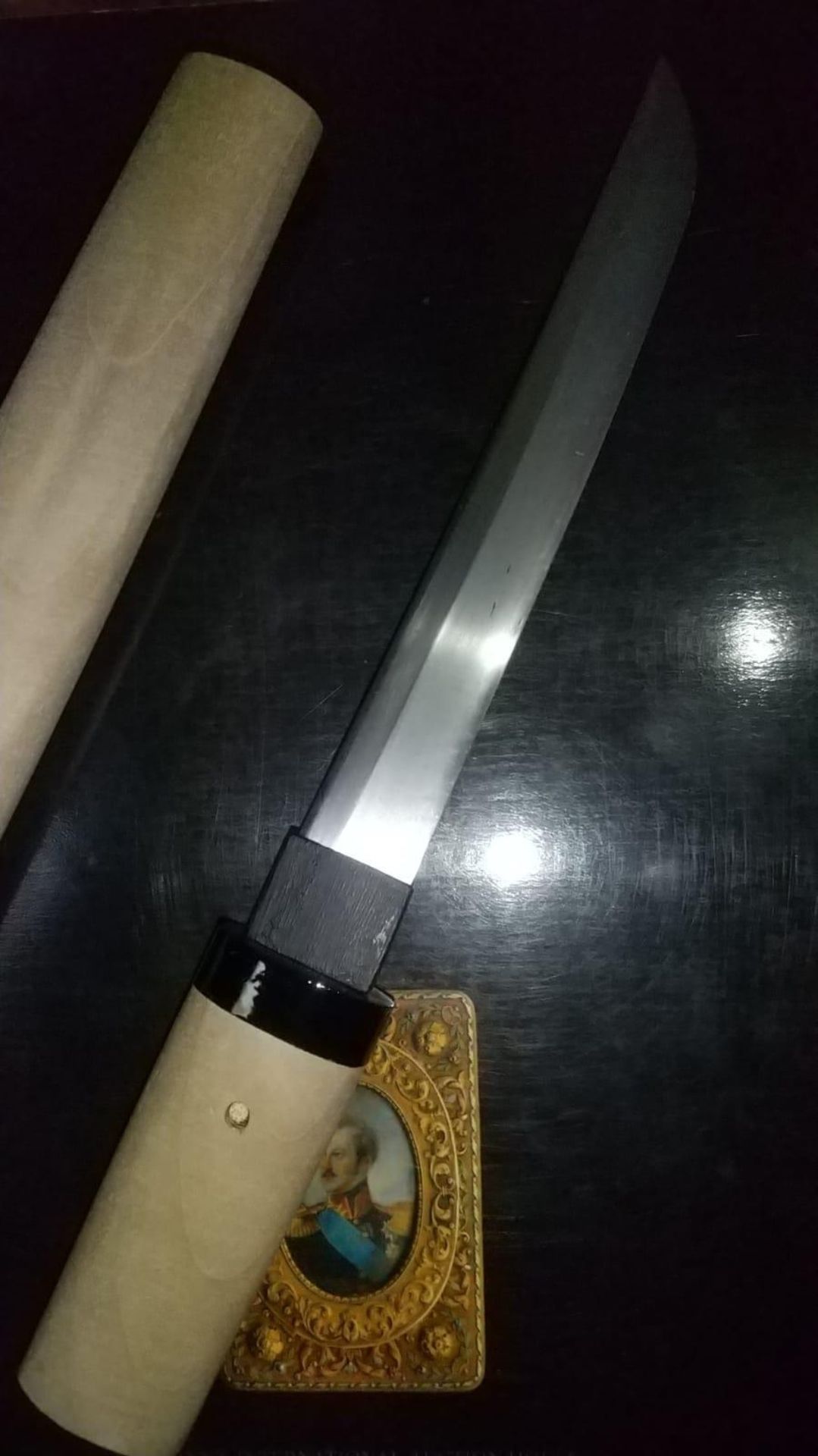 Antique 1600-1868 Edo period Japanese samurai Tanto. Length 220mm, cutting edge 152mm ,blade width - Bild 7 aus 7