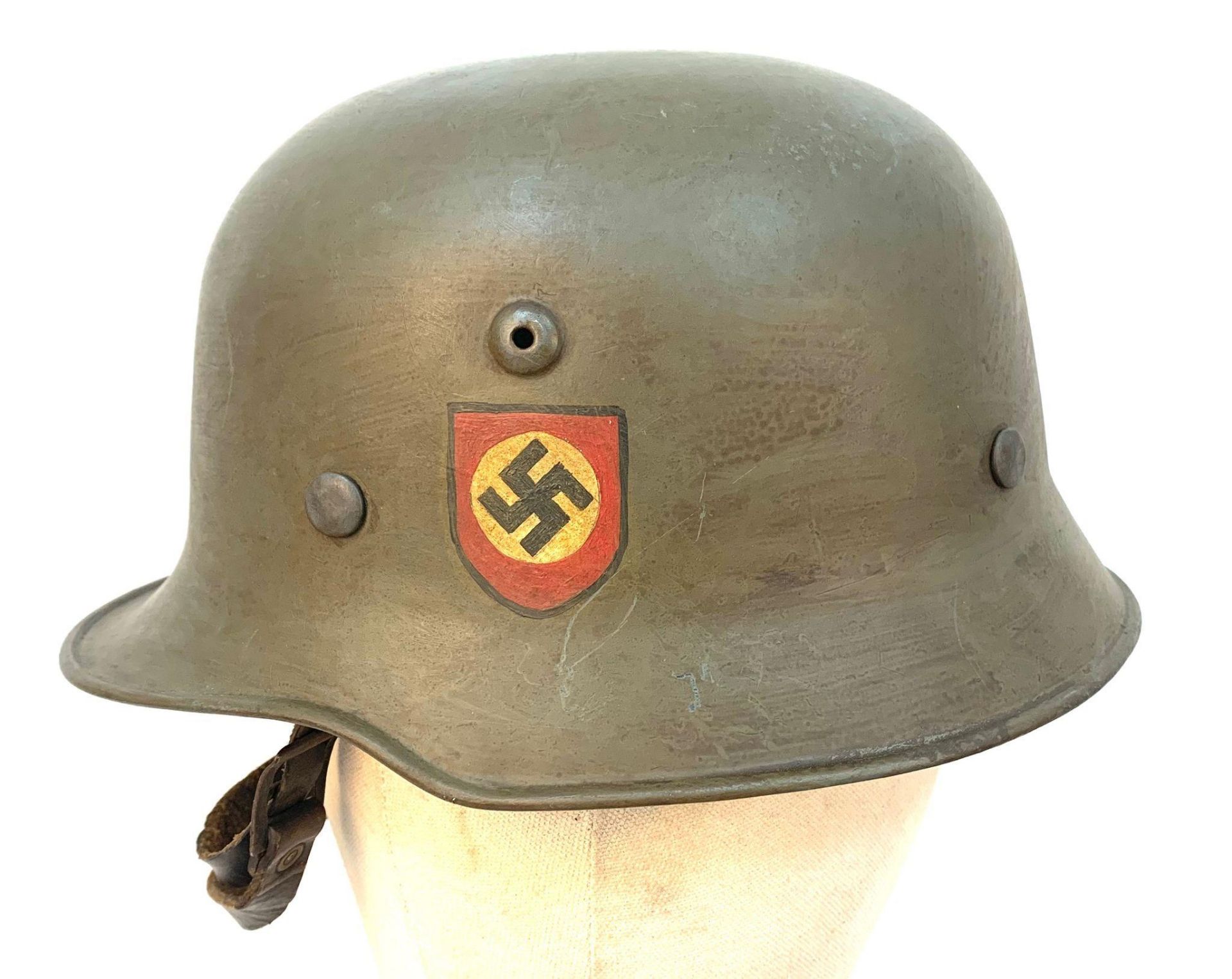 3rd Reich Waffen SS M34 Edelshalk Helmet with hand painted decals. - Bild 3 aus 5