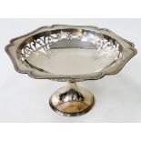 A 1925 Sterling Silver Bowl with Pierced Decoration. Hallmarks for Birmingham. Makers mark of