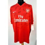 An Arsenal Football Club 2008 Signed Home Emirates Red Shirt - Still with shop tags. 24