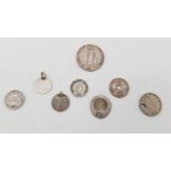 A Parcel of 8 Antique Silver Coins, Five Drilled as Pendants Comprising; 1904 Edward VII Florin