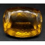 A Rare, Large 263.44ct Honey Brown Quartz Deluxe Grade Gemstone. Flawless to the eye with GFCO