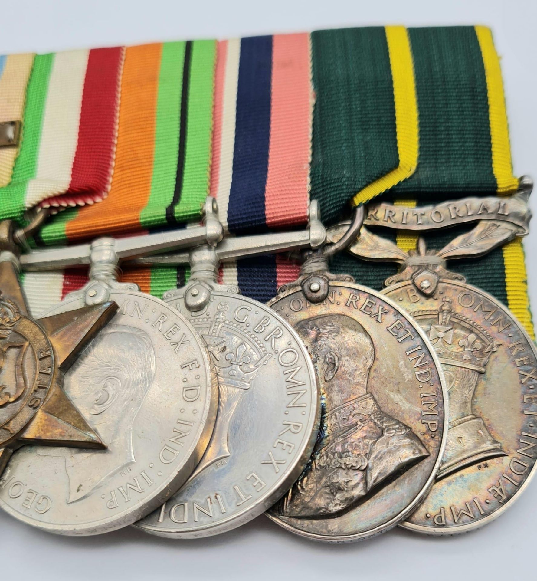 Group of nine medals awarded to Private and later Warrant Officer Class 2 Leonard Wilfred Knight who - Image 4 of 6