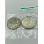 Pair of SILVER World War II FLORINS 1941 very fine condition & 1943 extra fine or better condition.