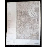 A Vintage (1960s) Original Silk Map of China for an Airborne Soldier. Printed both sides - 79 x