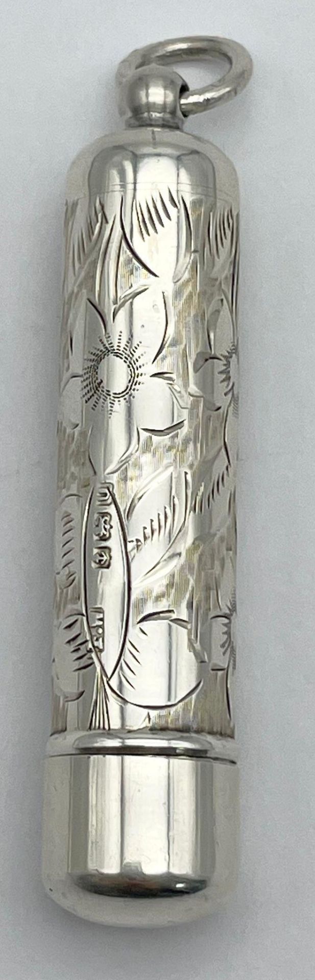 A Silver Selection to Include, A Silver Pencil Holder with Original Pencil, A Silver Cheroot and - Image 8 of 9