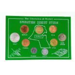 A Vintage Sealed Coin Set Representing the Liberation of Kuwait-Operating Desert Storm. Coins from