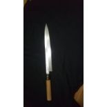 Japanese Chefs Knife. Highest Quality Vintage 1980's 'ish Hand forged Japanese Chefs knife signed by