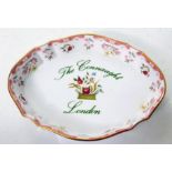 A WedgWood Bone China, The Connaught, London, Dish. H2cm x W13cmx D9.5cm