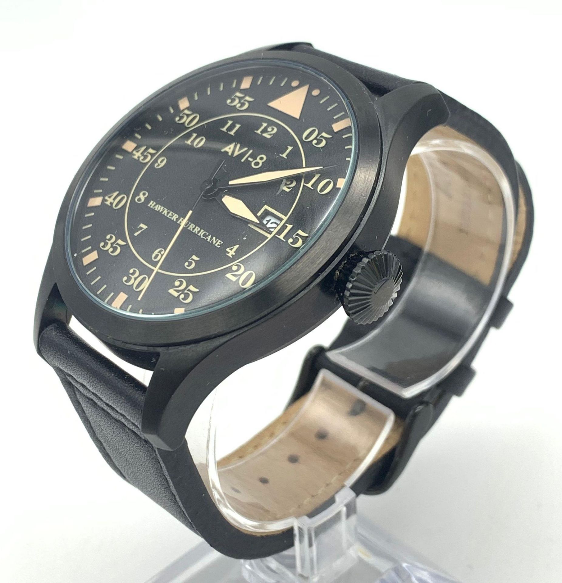 Ex Display Limited Edition Hawker Hurricane Watch by AVI-8. 52mm including crown. 1 Year Battery - Bild 4 aus 13