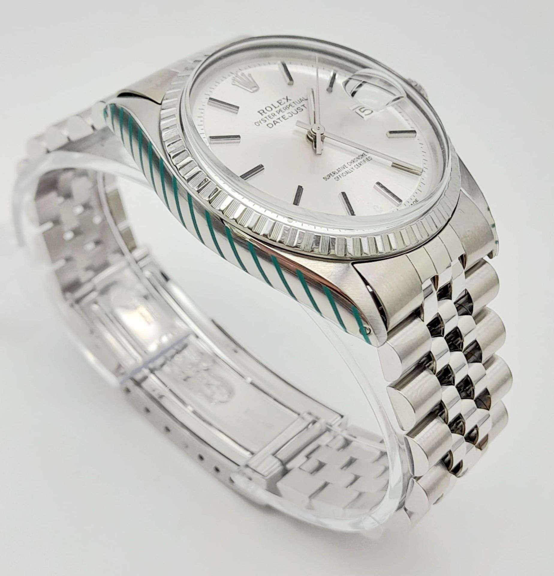 A 2007/8 Completely Overhauled Rolex Oyster Perpetual Datejust. All work completed by Rolex. - Bild 3 aus 9