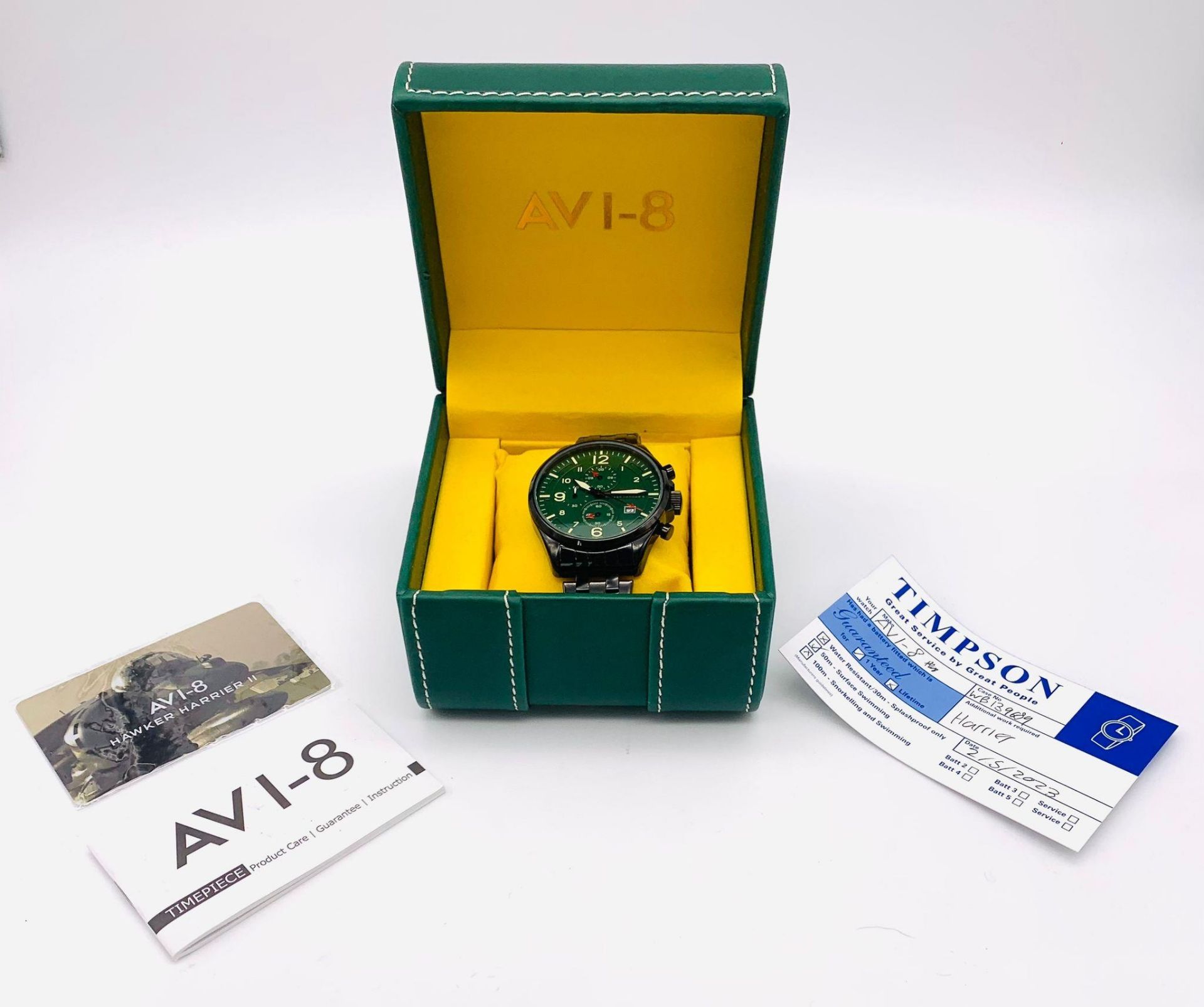 Ex Display Limited Edition Hawker Harrier Mk II Watch by AVI-8. 48mm including crown. 1 Year Battery - Bild 10 aus 12