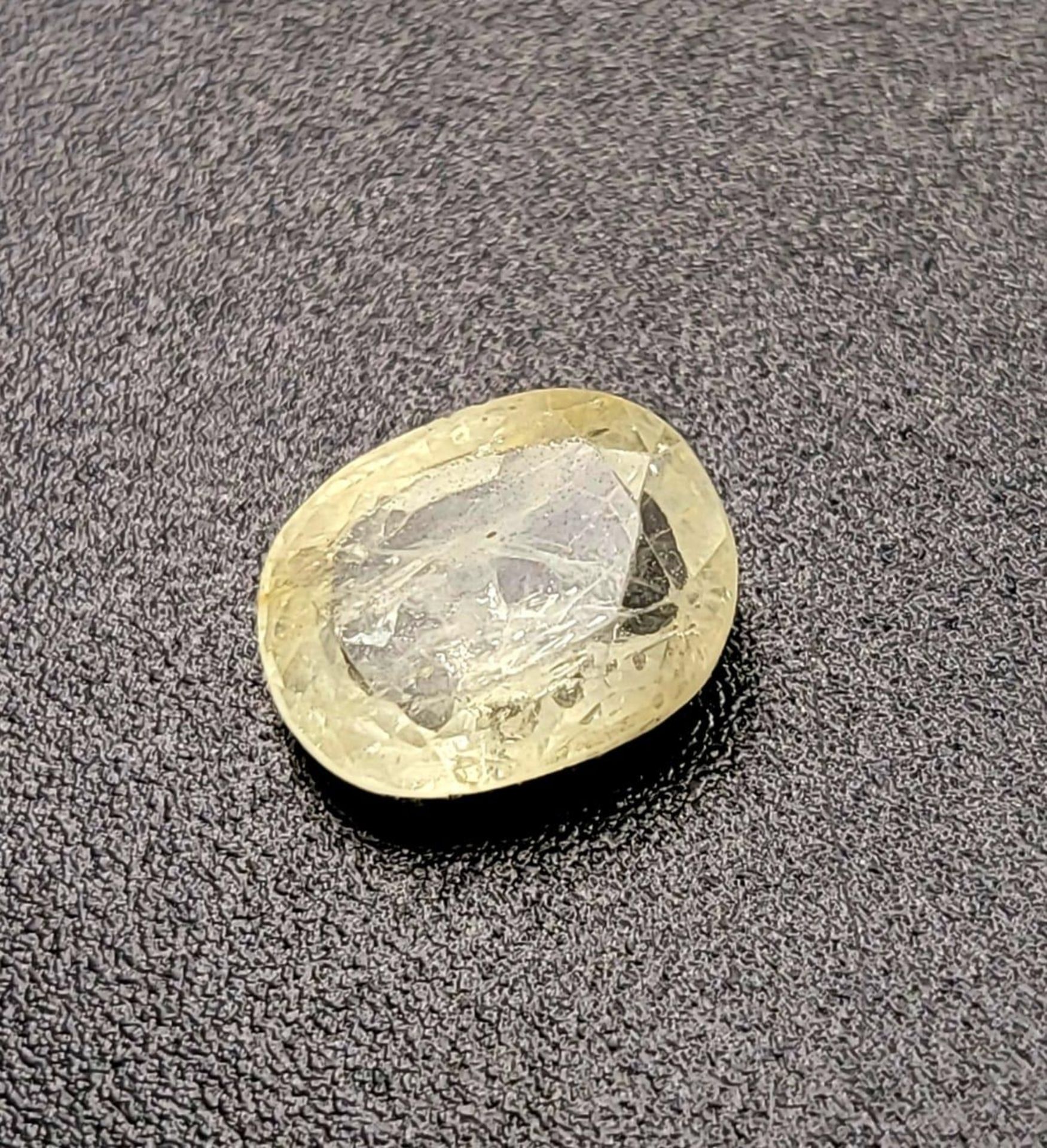 A 1.95ct Burma Yellow Sapphire Gemstone. GFCO Swiss Origin Certification Included.