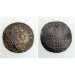 A William III 1696 Silver Sixpence. Please see photos for conditions.