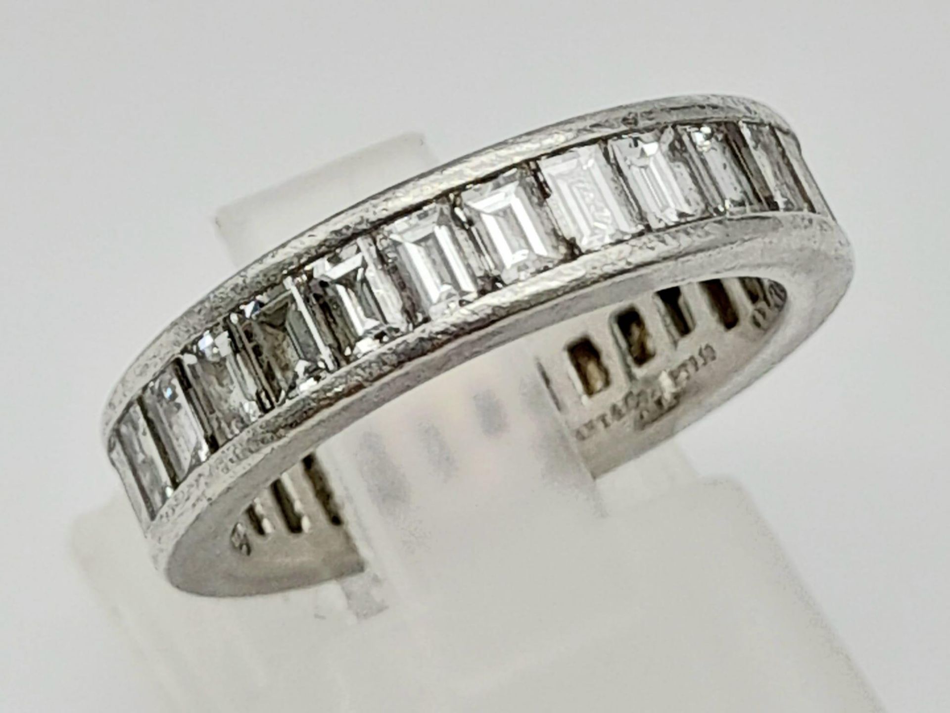 A Tiffany and Co Platinum and Diamond Full Eternity Ring. 950 platinum with full circle of high - Image 2 of 6