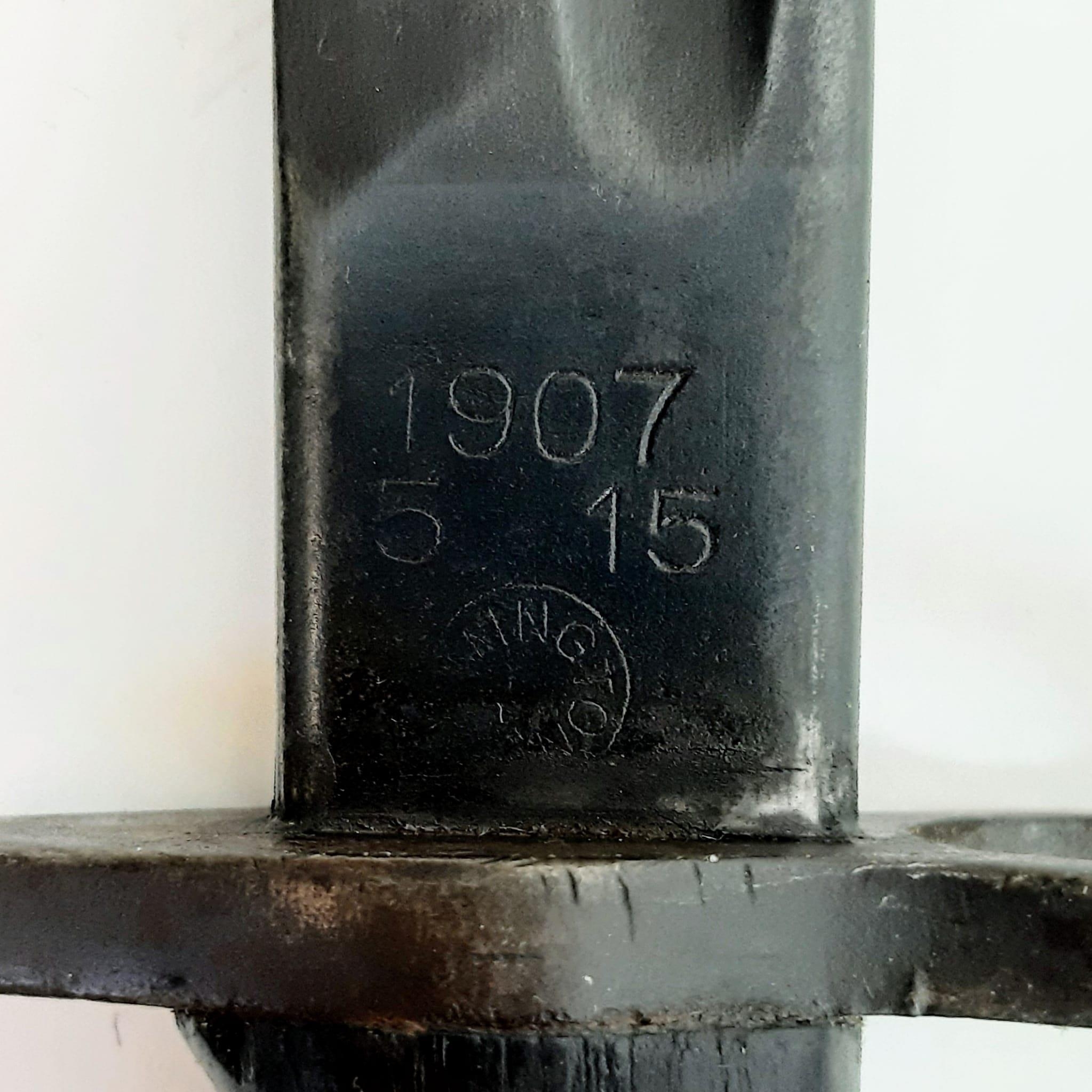 Rare British WW1 1907 Pattern Bayonet Dated 1915. Maker Remington. Only 100,000 were made by - Image 5 of 7