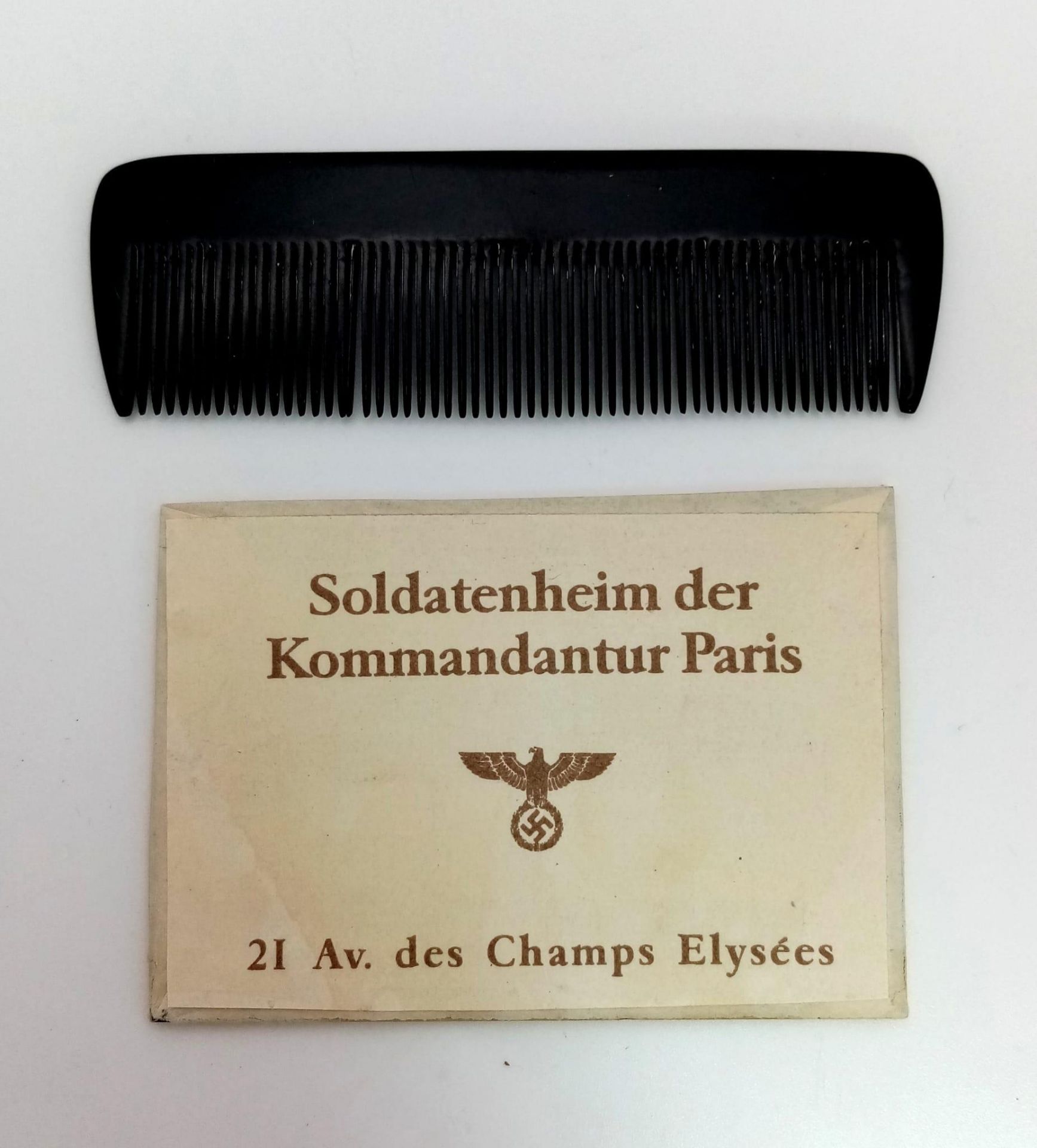 WW2 German Comb and Mirror from the R & R Centre in Paris for soldiers on a break from the front.