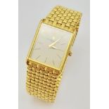 A Vacheron and Constantin 18K Gold Dress Watch. 18K gold bracelet and case - 23mm x 29mm.